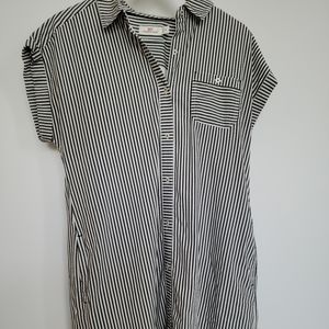 Vineyard Vines Black and White Striped shirt Dress sz 10
